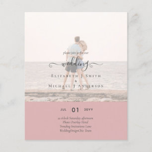 Prospectus 11,4 Cm X 14,2 Cm PHOTO moderne TEXTE GLOBAL Budget Mariage