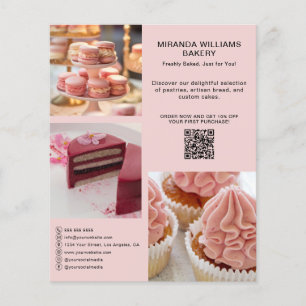 Prospectus 11,4 Cm X 14,2 Cm Photo promotionnelle de boulangerie Réseaux sociau