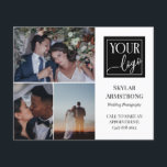 Prospectus 11,4 Cm X 14,2 Cm Photographe professionnel du logo de la collection<br><div class="desc">Flyer recto verso pour un photographe professionnel,  où vous pouvez présenter trois de vos photos avec votre logo. Ajoutez votre nom et spécialité ou titre ou service sur la couverture. Le dos présente un faux bec doré,  un autre logo,  et vos coordonnées en noir.</div>