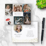 Prospectus 11,4 Cm X 14,2 Cm Photographe professionnel Gold Dots Photo Collage<br><div class="desc">Brochure recto verso pour photographe professionnel, où vous pouvez présenter votre travail dans un collage photo avec une pièce pour six de vos photos. Ajoutez votre nom et spécialité ou titre ou service sur la couverture. Le dos présente des confettis en faux or, une photo de profil de vous-même, et...</div>
