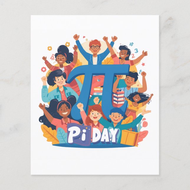 Prospectus 11,4 Cm X 14,2 Cm Pi Day Squad Celebration Design (Devant)