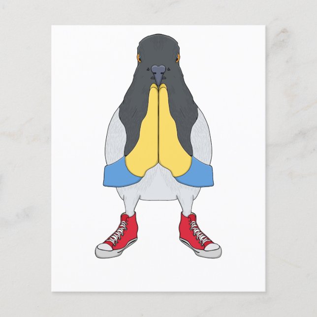 Prospectus 11,4 Cm X 14,2 Cm Pigeon avec chaussures (Devant)