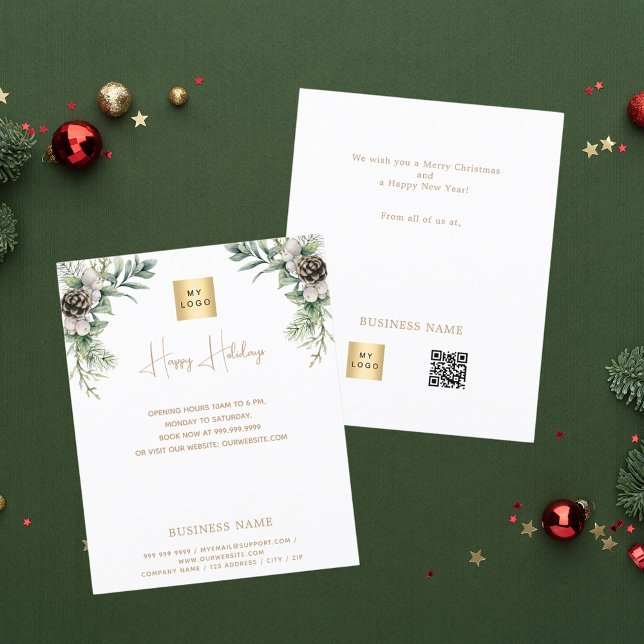 Prospectus 11,4 Cm X 14,2 Cm Pin de Noël QR promotion d'entreprise (Créateur téléchargé)