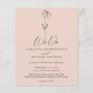 Prospectus 11,4 Cm X 14,2 Cm Pink Pastel Flower Botanical Budget Nous Faisons