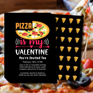 Prospectus 11,4 Cm X 14,2 Cm Pizza Est Ma Saint-Valentin Fête Drôle