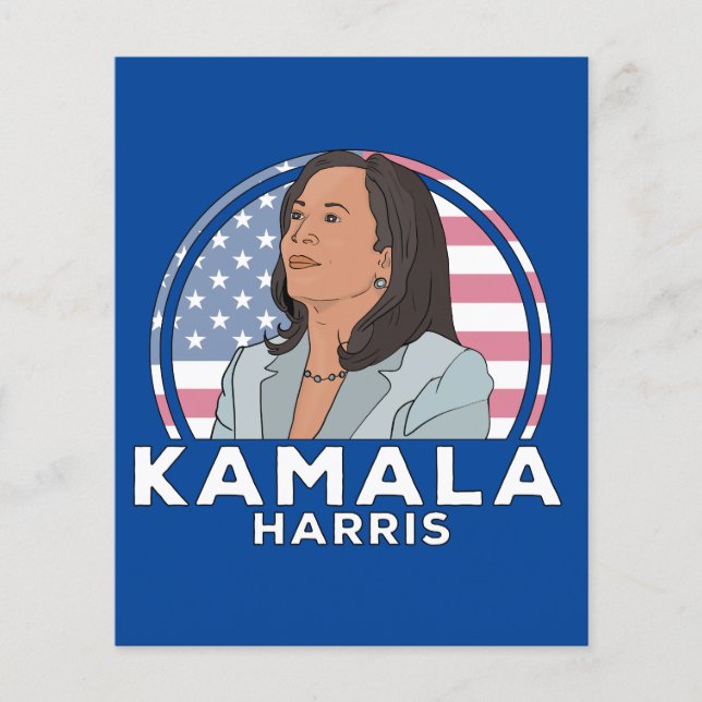 Prospectus 11,4 Cm X 14,2 Cm Politique Kamala Harris (Devant)