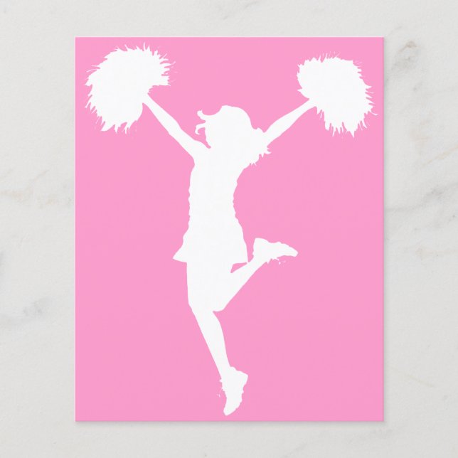 Prospectus 11,4 Cm X 14,2 Cm Pom-pom girl avec Arrière - plan personnalisable (Devant)