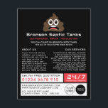Prospectus 11,4 Cm X 14,2 Cm Poop Emoji, Septic Company, Septic Engineer Advert<br><div class="desc">Poop Emoji,  Société Septique,  Ingénieur Septique Flyers Publicitaires Par Le Magasin Carte de visite.</div>