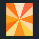 Prospectus 11,4 Cm X 14,2 Cm Pop Art Modern 60s Funky Geometry Rays in Orange<br><div class="desc">Ce design pop art branché,  d'inspiration rétro des années 60,  a des rayons orange psychédéliques / coups de soleil tournant dans un motif géométrique. Ce design branché,  minimaliste et ultra-moderne comporte douze rayons dans des tons orangés variés. C'est super,  bébé.</div>