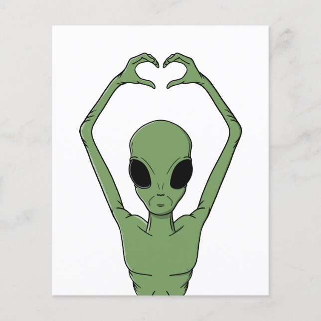 Prospectus 11,4 Cm X 14,2 Cm Pose de cœur extraterrestre (Devant)