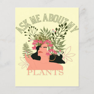 Prospectus 11,4 Cm X 14,2 Cm Posez-moi des questions sur mes plantes Cadeau p
