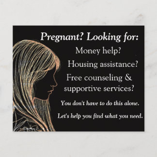 Prospectus 11,4 Cm X 14,2 Cm Pregnancy help and after abortion flyer