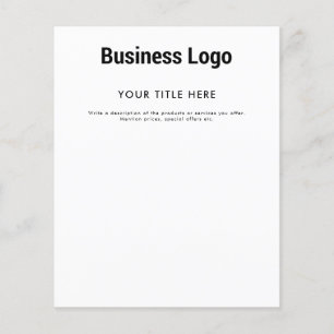 Prospectus 11,4 Cm X 14,2 Cm Promotion d'un logo professionnel minimal