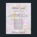 Prospectus 11,4 Cm X 14,2 Cm prospectus de conception minérale<br><div class="desc">salon de beauté professionnel maquillage artiste flyer</div>