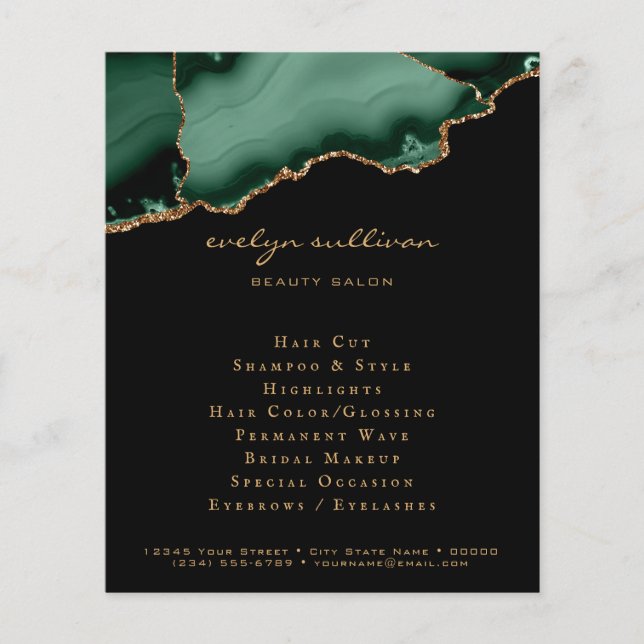 Prospectus 11,4 Cm X 14,2 Cm prospectus vert émeraude (Devant)