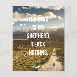 Prospectus 11,4 Cm X 14,2 Cm Psalm 23 The LORD is my shepherd, Scripture Poster