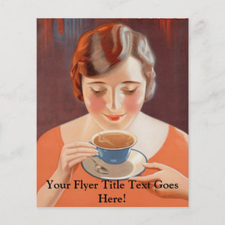 Prospectus 11,4 Cm X 14,2 Cm Publicité pour la peinture à thé pour une femme vi