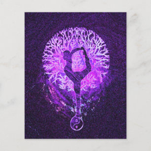 Prospectus 11,4 Cm X 14,2 Cm Purple Rainbow Energy Yin Yang Yoga