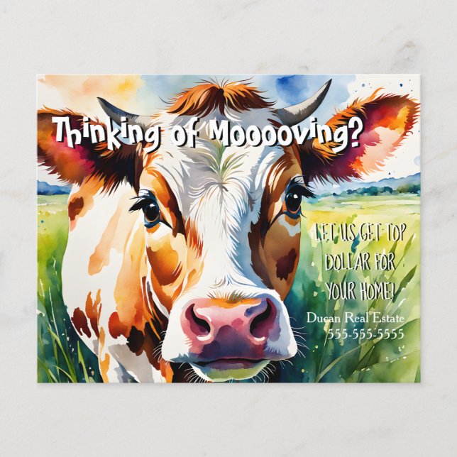 Prospectus 11,4 Cm X 14,2 Cm Réflexion sur le référencement immobilier Moooving (Devant)