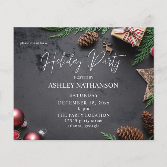 Prospectus 11,4 Cm X 14,2 Cm Reindeer & Pine Russe Fête du Budget (Devant)