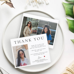 Prospectus 11,4 Cm X 14,2 Cm Remerciements de fin d'études photo à petit budget