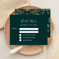 Réponse du mariage du budget Emerald green ginkgo