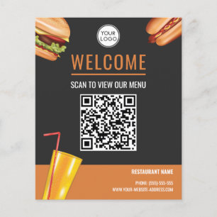 Prospectus 11,4 Cm X 14,2 Cm Restaurant de restauration rapide de hamburgers Sc