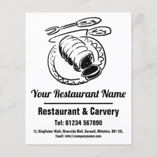 Prospectus 11,4 Cm X 14,2 Cm Restaurant Dimanche Déjeuner ou Dîner Menu