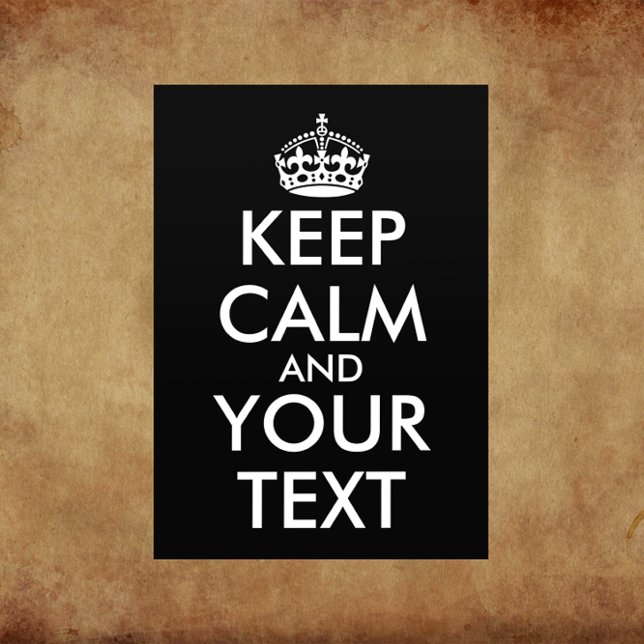 Prospectus 11,4 Cm X 14,2 Cm Restez calme et continuez - Créez votre propre (Créateur téléchargé)