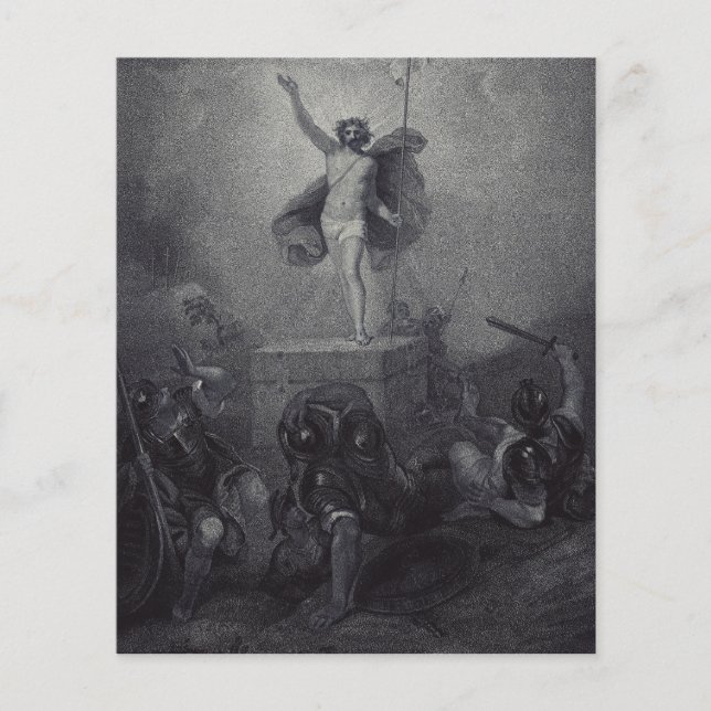 Prospectus 11,4 Cm X 14,2 Cm Résurrection de Jésus-Christ (Devant)