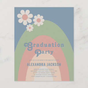 Prospectus 11,4 Cm X 14,2 Cm Retro Pastel Graduation Party