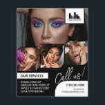 Prospectus 11,4 Cm X 14,2 Cm Retro Photo Collage Logo QR Maquillage Promotionne<br><div class="desc">Brochure recto verso pour un maquilleur, un peintre à ongles, un coiffeur ou une profession similaire où vous devez présenter votre travail dans un collage photo rétro avec des arrière - plans noirs et blancs et du texte. Personnalisez avec votre logo et sur le dos une photo supplémentaire et votre...</div>
