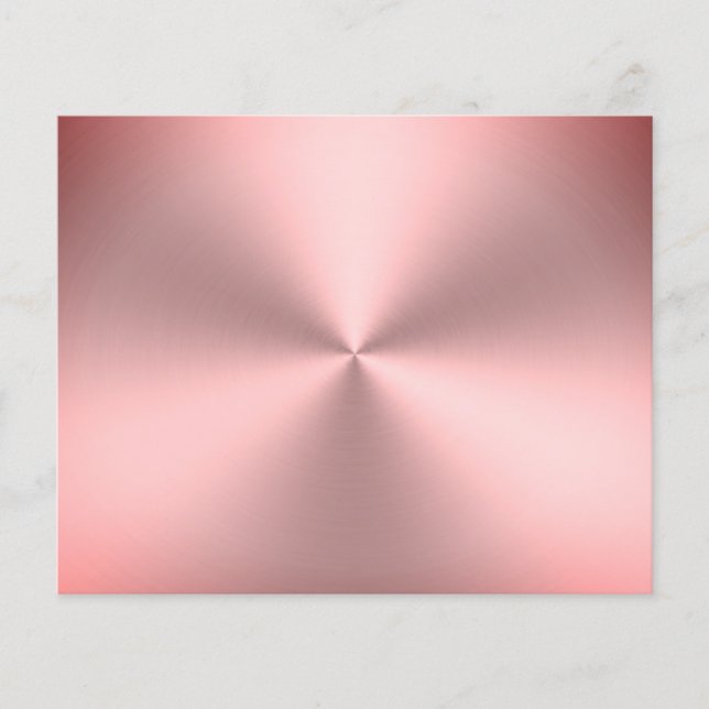 Prospectus 11,4 Cm X 14,2 Cm Revêtement rose moderne en métal brossé (Devant)