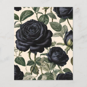 Prospectus 11,4 Cm X 14,2 Cm **"Romance sombre : Roses provinciaux Vintages noi