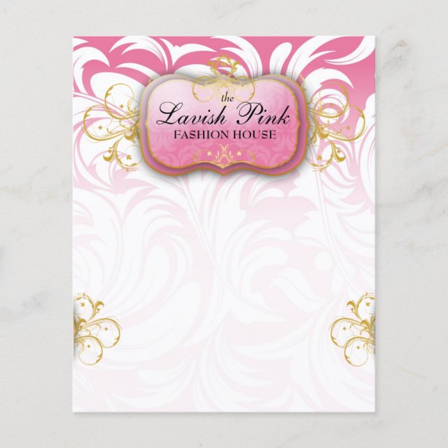 Prospectus 11,4 Cm X 14,2 Cm Rose 311-Lavish | Flyer intégral (Devant)