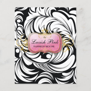 Prospectus 11,4 Cm X 14,2 Cm Rose 311-Lavish Flyer intégral