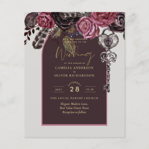 Prospectus 11,4 Cm X 14,2 Cm ROSE BOTHIQUE Bourgogne Mariage de automne