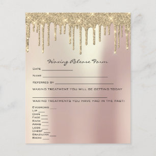 Prospectus 11,4 Cm X 14,2 Cm Rose de libération d'exonération de responsabilité