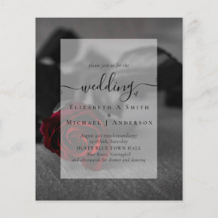 Prospectus 11,4 Cm X 14,2 Cm Roses noires et rouges gothiques Mariage gothique