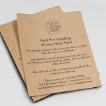 Prospectus 11,4 Cm X 14,2 Cm Rustique Kraft | Logo d'entreprise simple personna<br><div class="desc">Un kraft rustique simple et personnalisé modèle de prospectus d'entreprise en texte noir dans un style simple et minimaliste qui peut être facilement modifié et mis à jour avec votre propre logo d'entreprise, les détails du produit, les prix et plus encore! Choisissez la taille du prospectus et le type de...</div>