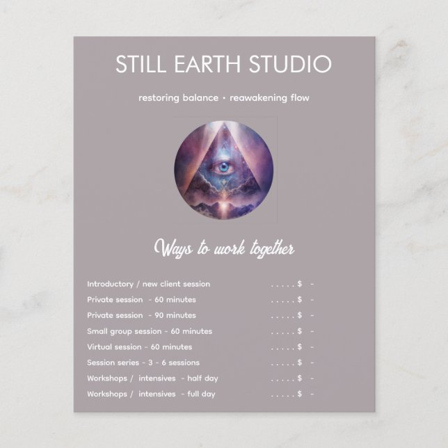 Prospectus 11,4 Cm X 14,2 Cm Sacred Axis | Third Eye Design (Devant)