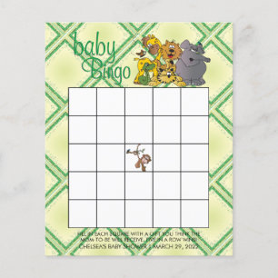 Prospectus 11,4 Cm X 14,2 Cm Safari Jungle Baby Animaux - Jeu de Bingo