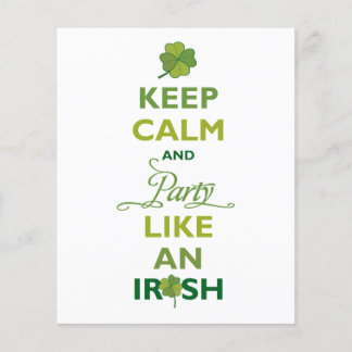 Prospectus 11,4 Cm X 14,2 Cm SAINT PATRICK Reste Calme Et Fête Comme Un Irlanda
