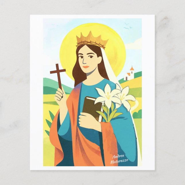 Prospectus 11,4 Cm X 14,2 Cm Sainte Catherine de Sienne  (Devant)