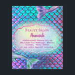 Prospectus 11,4 Cm X 14,2 Cm salon de beauté de mermaid<br><div class="desc">flyer du salon de beauté</div>