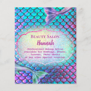 Prospectus 11,4 Cm X 14,2 Cm salon de beauté de mermaid