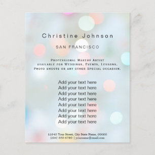 Prospectus 11,4 Cm X 14,2 Cm salon de beauté esthétique