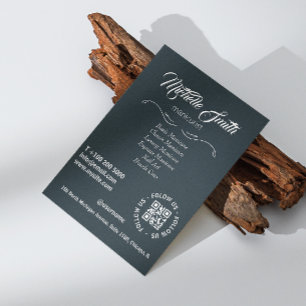 Prospectus 11,4 Cm X 14,2 Cm Salon de beauté noir blanc gris Gris Gris Police S