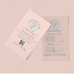 Prospectus 11,4 Cm X 14,2 Cm Salon de beauté réouverture Logo QR CODE Prix Rose<br><div class="desc">florenceK collection de salon de beauté de luxe</div>