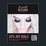 Prospectus 11,4 Cm X 14,2 Cm Salon de beauté rose noir moderne - Offres Promo C<br><div class="desc">Salon de beauté rose noir moderne Offres Promo Code QR Circulaire</div>